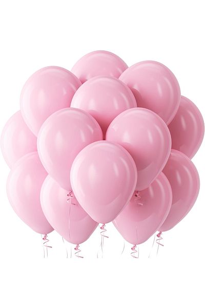 Home Zone 100 Pack 12 inch Round Helium Light Pink Balloons for Wedding