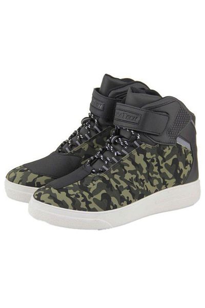 Forte GT Duratech 27 Fashion - Green Camouflage Protected Half Motorcycle Boots Size 45