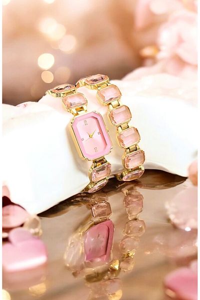 pullmarkt Stone Model Bracelet + Stone Model Wrist Watch - Set