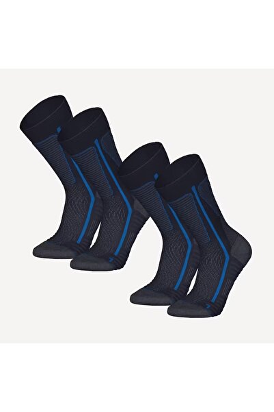 Decathlon Yetişkin Outdoor Uzun Termal Çorap - Mavi - 2 Çift - SH500 Mountain Mid