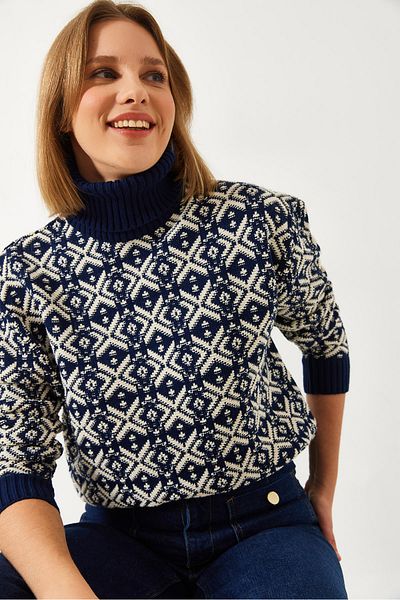 Bianco Lucci Women's Turtleneck Sweater 20246326