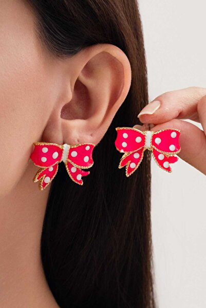 MRK Kadın Fiyonk Renkli Küpe