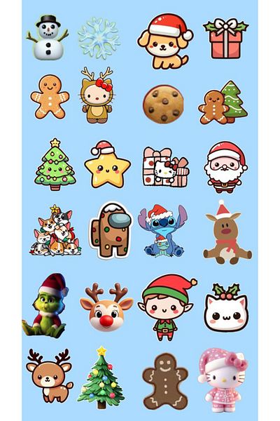 Sticksy Christmas New Yearsticker Phone Laptop Notebook Tablet Notebook Flask Sticker Label St945
