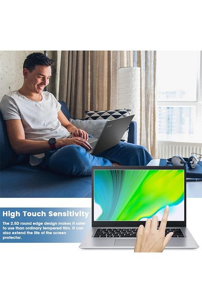 Taimi Laptop Screen Protector Tempered with Ratio Hardness Tempered Glass Shield 15.6"