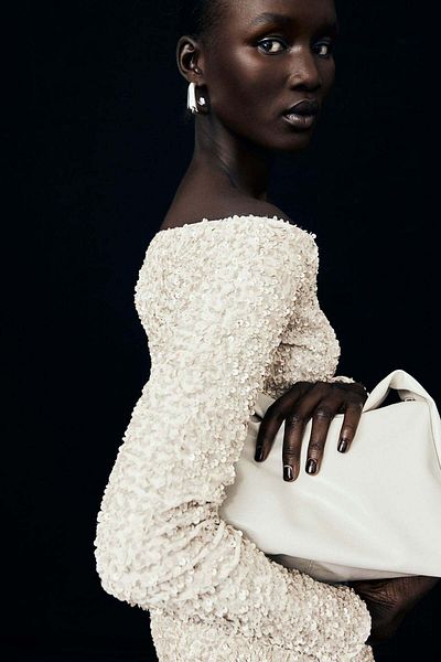 H&M Sequined off-the-shoulder top