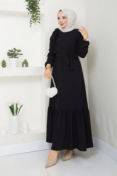SERRA MODA Φόρεμα Hijab από ύφασμα Crepe - Loose Cut