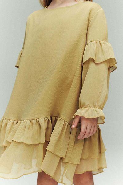 H&M Flounced chiffon dress