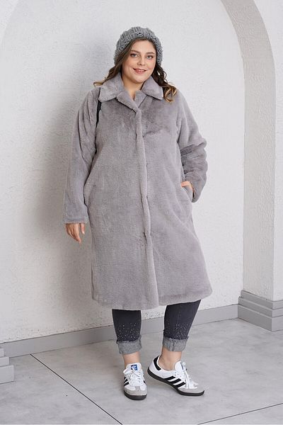 Büyük Moda Suni Long Fur Coat