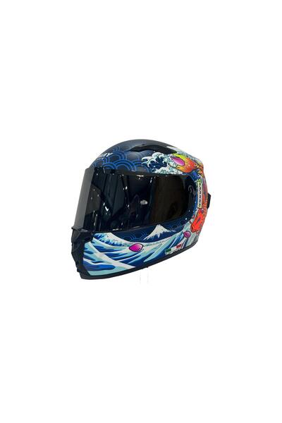 Sway 820 Full Face Aynalı Vizör Kapalı Motosiklet Kaskı XL Beden Dakar 5