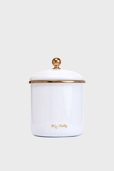 Miss Betty Vintage Style Enamel Medium Size Jar 12 cm