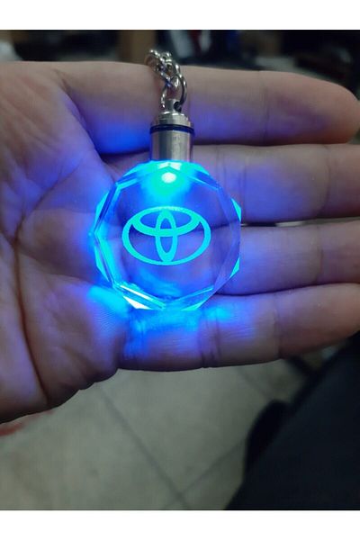 LED Car Keychain with Toyota Logo