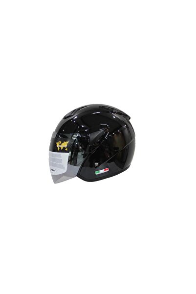 Sway Xbyc 700 Yarı Camlı Elektrikli Bisiklet Motosiklet Ve Scooter Kaskı 2XL Beden Siyah