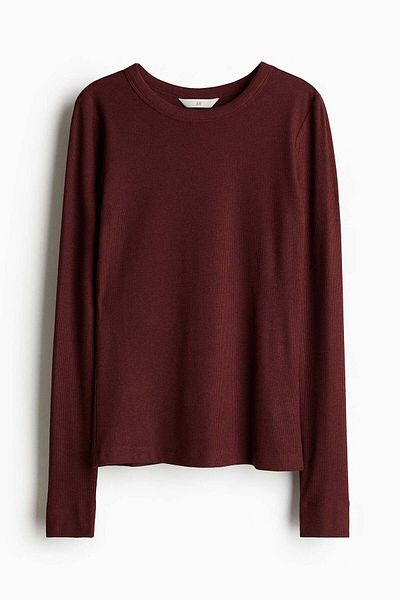 H&M Ribbed modal-blend top