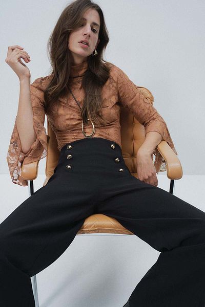 H&M Turtleneck lace top