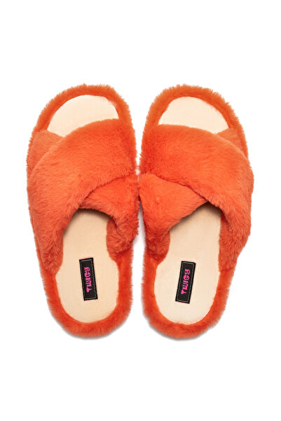 Twigy Помаранчеві плюшеві жіночі домашні капці - 36/41