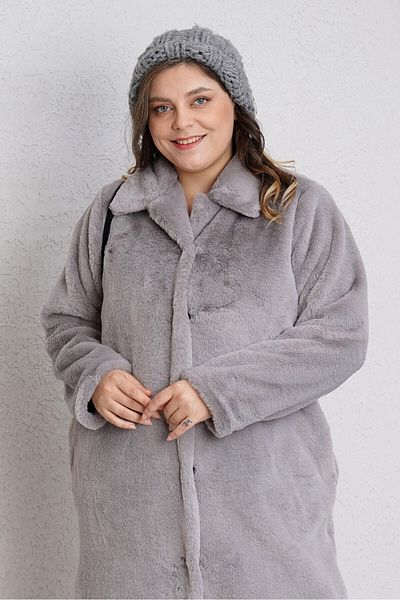 Büyük Moda Suni Long Fur Coat