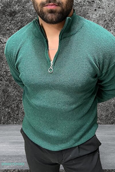 Malerind Men's Knitwear Sweater - Stand Collar and Half Zipper Malerind