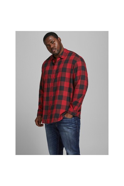 Jack & Jones Jjegıngham Twıll Shırt L/s Ps Noos