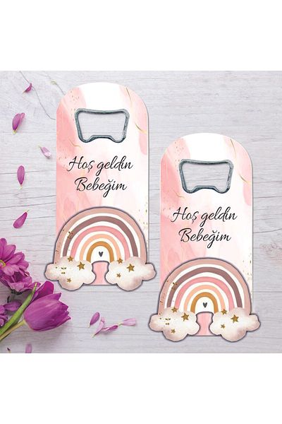 Ege ajans 10Pcs Embossing Rainbow Figured Baby Gift Opener Magnet