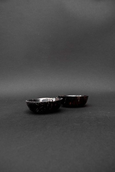 Barine Σετ 2 Μπολ Μπροστινών και Σνακ Καφέ 6,5x2,5x6,5