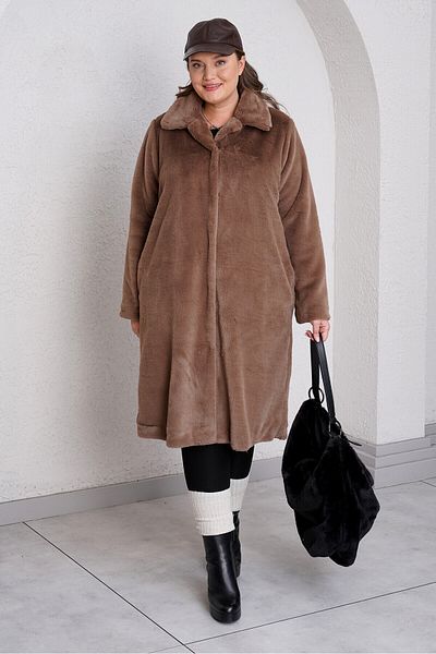 Büyük Moda Suni Long Fur Coat