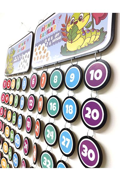 heptex Wooden Rhythmic Numbers Board