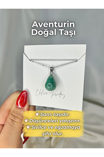 Elifsu Jewelry Minik Damla Kesim Doğal Taş Kolyeler