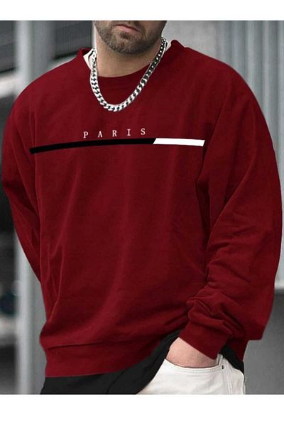 KOZİA OUTDOORS Malkoçbey Burgundy Oyaka Oversize Unisex Swet Shirt
