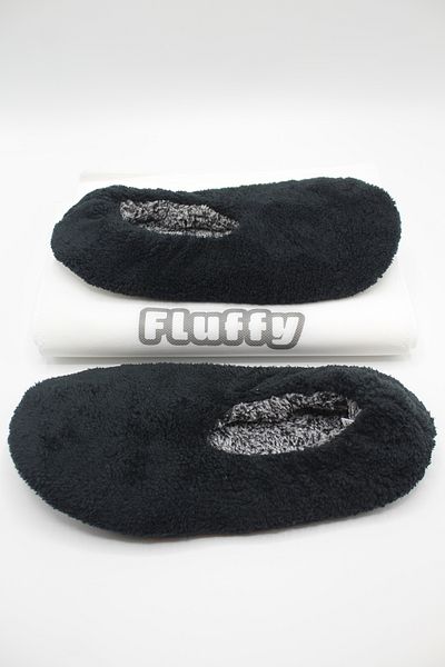 fluffy Ανδρικά μποτάκια Παντόφλες Πτυσσόμενες φορητές σε τσάντα Home Flats Αντιολισθητική σόλα χωρίς ήχο