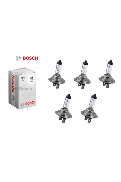 Bosch 5 Adet Bosch H7 Soket 55w 12 Volt Sis Far Ampülü Beyaz