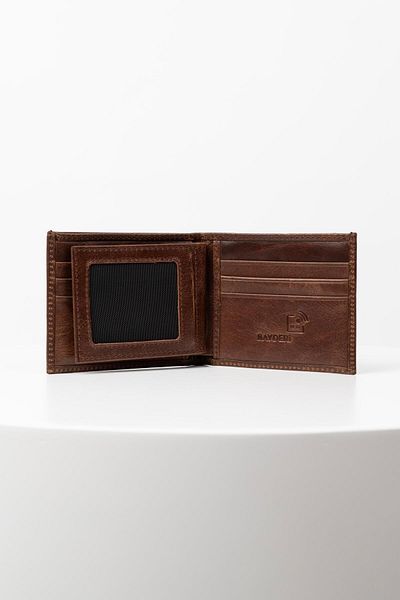 BAYDERİ Leval Extra Genuine Leather Men's Wallet with Gift Card Holder