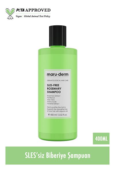 Maru.Derm Maruderm Sles-Free Rosemary Shampoo 400 ml |   Sulfate-Free,Salt-Free,Vegan Shampoo