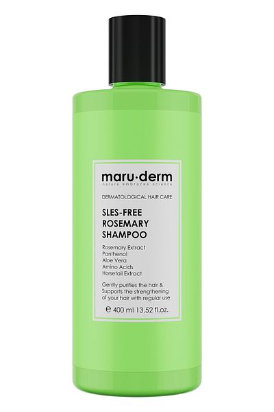 Maru.Derm Maruderm Sles-Free Rosemary Shampoo 400 ml |   Sulfate-Free,Salt-Free,Vegan Shampoo