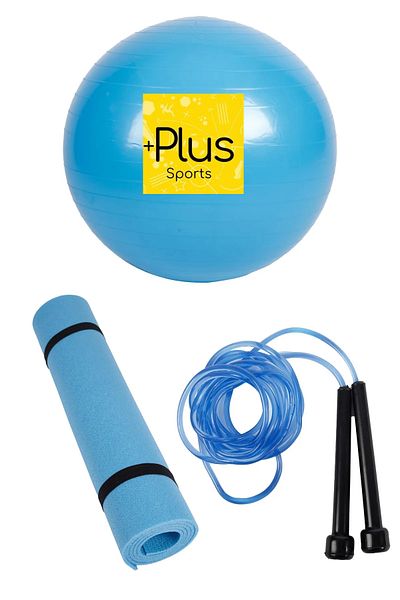 PLUSSPORT Pi̇Lates Ball + Pi̇Lates Mi̇Nderi̇ 7 mm + Jump Ropė (Şi̇Şi̇Rme Pompasi Hedi̇Yeli̇)