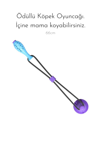 PAKEWAY Yere Sabitlenebilir Vakumlu Köpek Oyuncağı- Mor