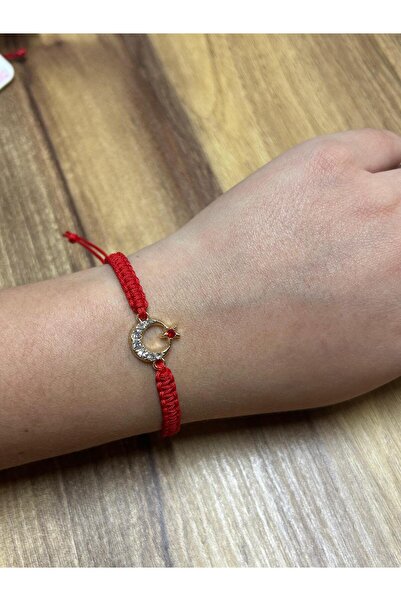 Melkady Aksesuar MelKady 909 - Ay- Yıldız Makrome Bileklik