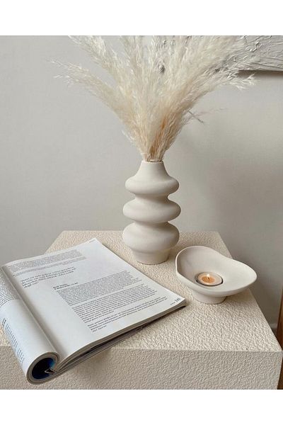 BigSale Ceramic Decorative Dried Flower Vase - for Dry and Fresh Flowers, Home and Office