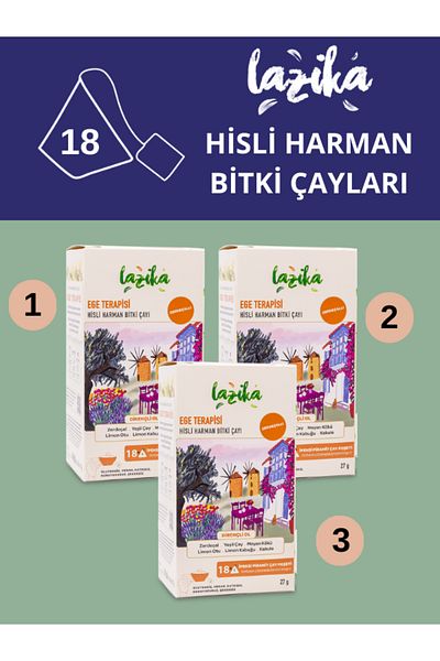 LAZİKA (Set of 3) Sense Harman Aegean Therapy - Turmeric Tea & Disease Combat