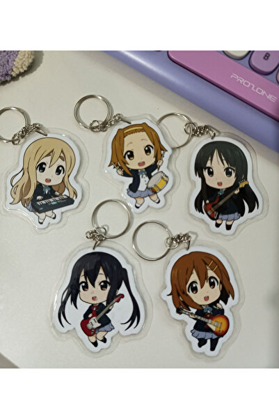 nihonwosekai K On Anime Anahtarlık Seti Pvc Laminasyon Kaplama