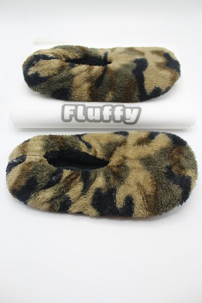 fluffy Ανδρικά μποτάκια Παντόφλες Πτυσσόμενες φορητές σε τσάντα Home Flats Αντιολισθητική σόλα χωρίς ήχο