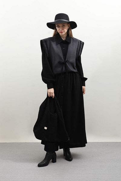 ZÜLAYS Black Knitwear Dress - Denim Vest