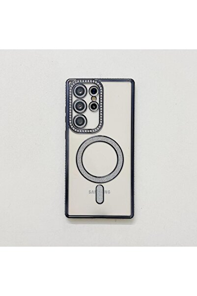 UnDePlus Samsung Galaxy S24 Ultra Case Silvery Magsafe Camera Edge Stone Cover