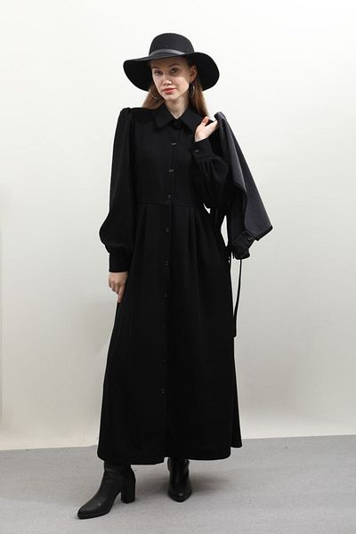 ZÜLAYS Black Knitwear Dress - Denim Vest