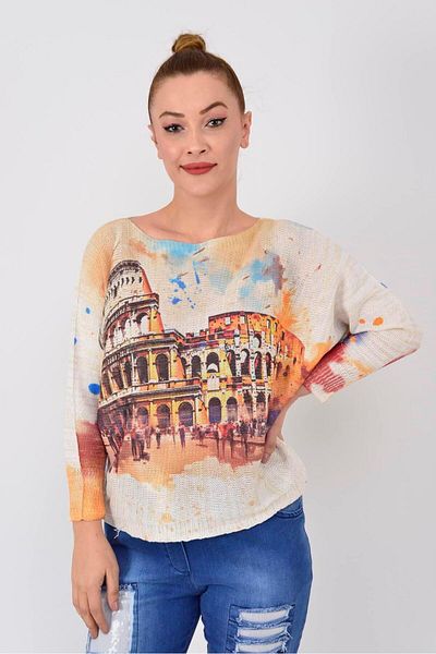 Park Moda 9060 Merry Patterned Mercerize Bluz