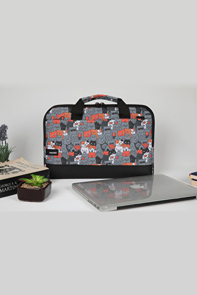 Moserini MacBook Air - Pro 13.6"-14.2" M2/ M3/ M4 Compatible Base Protected Laptop Case with Strap - Catlantis