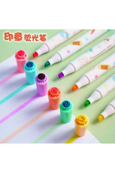Mikro Set of 6 Micro Stamped Highlighters