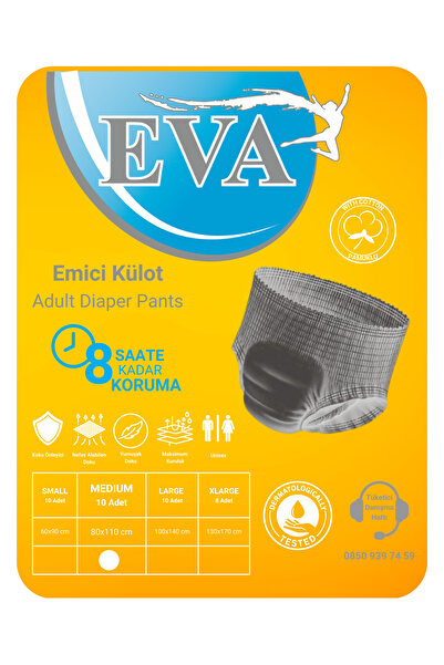 EVA Emici Külot Siyah 10'lu Külot Medium