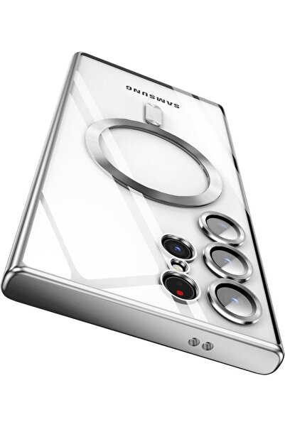 UnDePlus Samsung Galaxy S24 Ultra Kılıf Magsafe Kamera Lensli Korumalı Şeffaf...