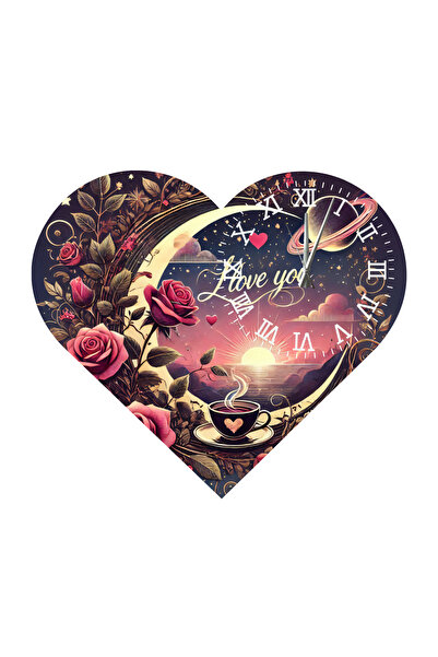 Ti Play Tİ-PLAY KS46 CEAS DE PERETE CADOU ÎN FORMA DE INIMĂ 30X30 CM