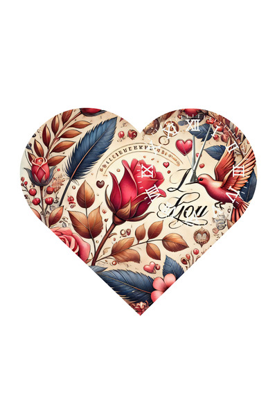 Ti Play Tİ-PLAY KS44 CEAS DE PERETE CADOU ÎN FORMĂ DE INIMĂ 30X30 CM